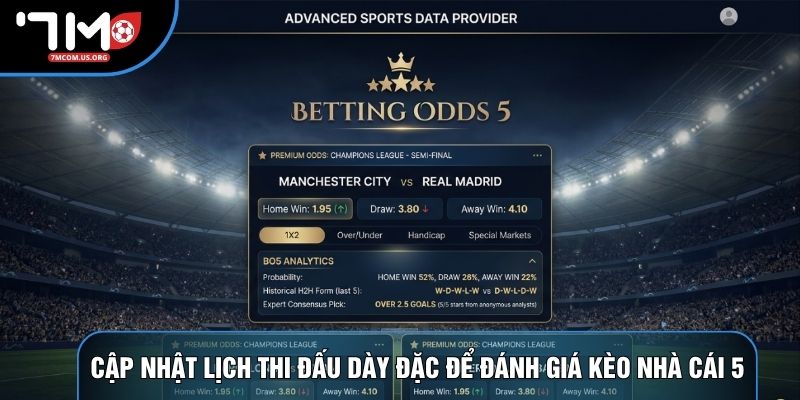 Cập nhật lịch thi đấu dày đặc để đánh giá kèo nhà cái 5 Cập nhật lịch thi đấu dày đặc để đánh giá kèo nhà cái 5